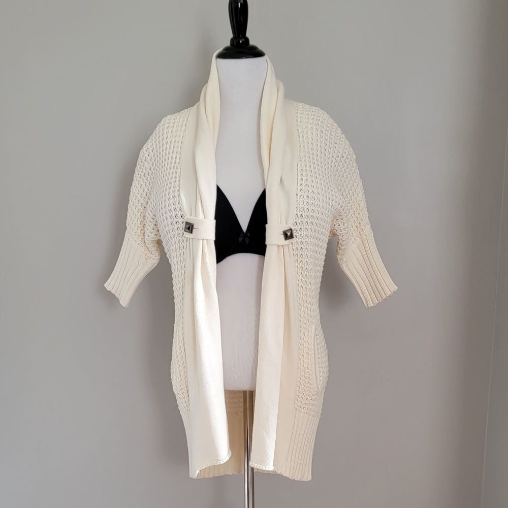 Guess Jeans Open Front Cable Knit Sweater - XS